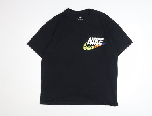 Nike Men's Black Loose Fit Graphic Pocket T-Shirt Size M
