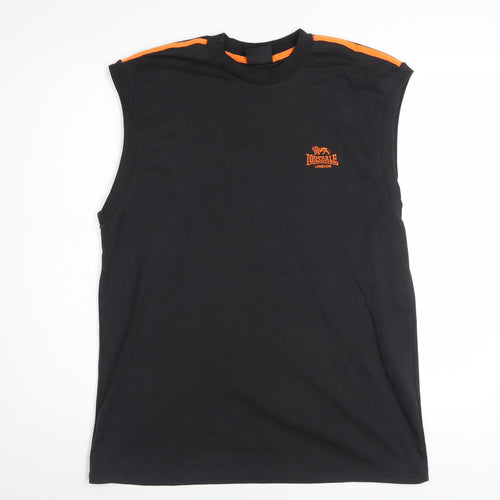 Lonsdale Men's Black Sleeveless Sports T-Shirt Size S
