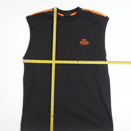 Lonsdale Men's Black Sleeveless Sports T-Shirt Size S