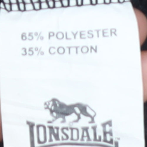 Lonsdale Men's Black Sleeveless Sports T-Shirt Size S