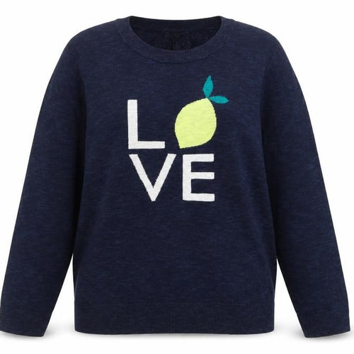 Gap Women's Blue Love Graphic Pullover Jumper Size M