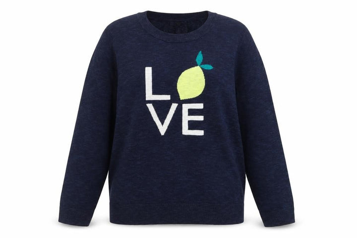 Gap Women's Blue Love Graphic Pullover Jumper Size M