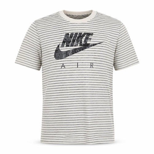 Nike Mens Beige Stripe Short Sleeve Crew Neck Air T-Shirt Medium