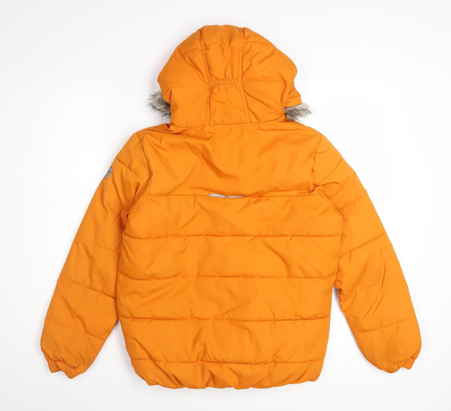Regatta Boys Orange 11-12 Years Puffer Jacket Faux Fur Hooded Winter Coat