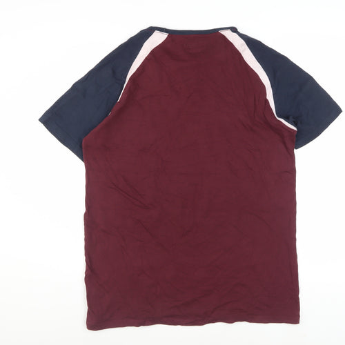 Fluid Men's Multicoloured Crew Neck Cotton T-Shirt Size L