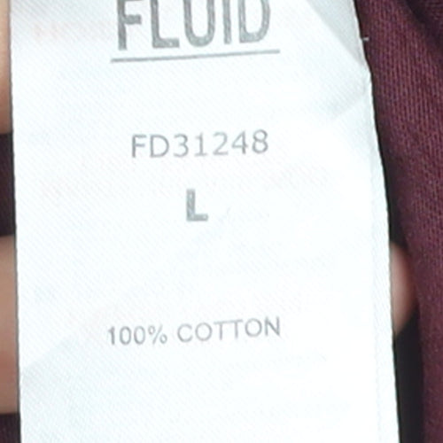 Fluid Men's Multicoloured Crew Neck Cotton T-Shirt Size L