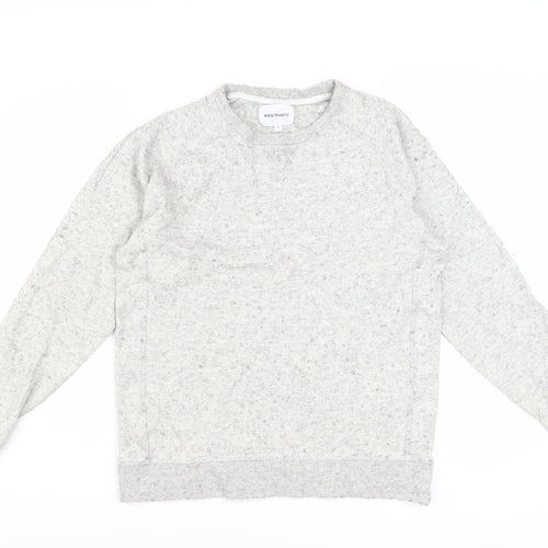 Norse Projects Women's Grey Wool Cotton Pullover Sweatshirt Size S