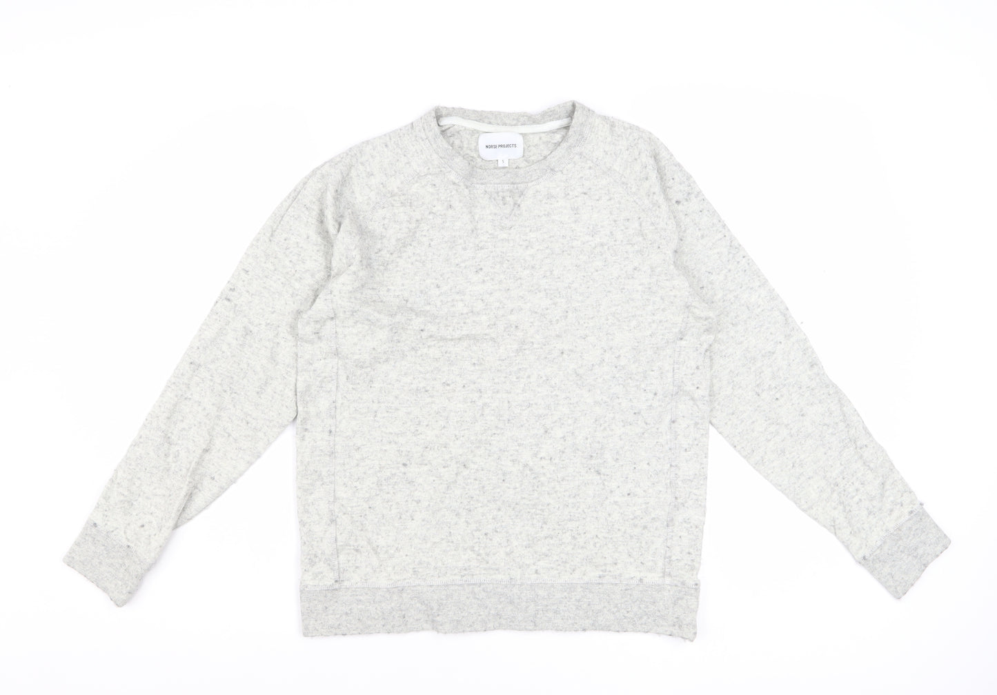 Norse Projects Women's Grey Wool Cotton Pullover Sweatshirt Size S