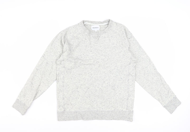 Norse Projects Women's Grey Wool Cotton Pullover Sweatshirt Size S
