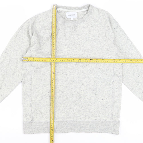 Norse Projects Women's Grey Wool Cotton Pullover Sweatshirt Size S