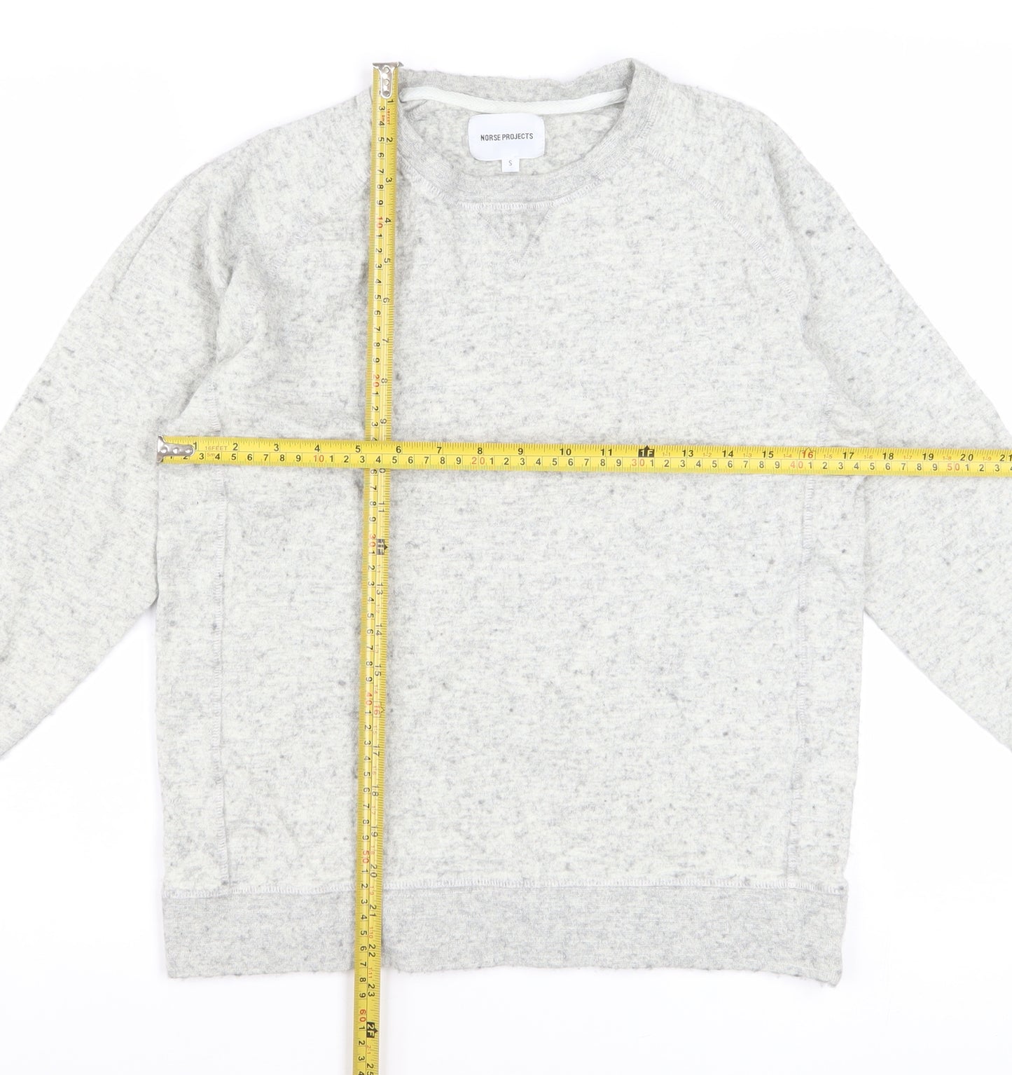 Norse Projects Women's Grey Wool Cotton Pullover Sweatshirt Size S