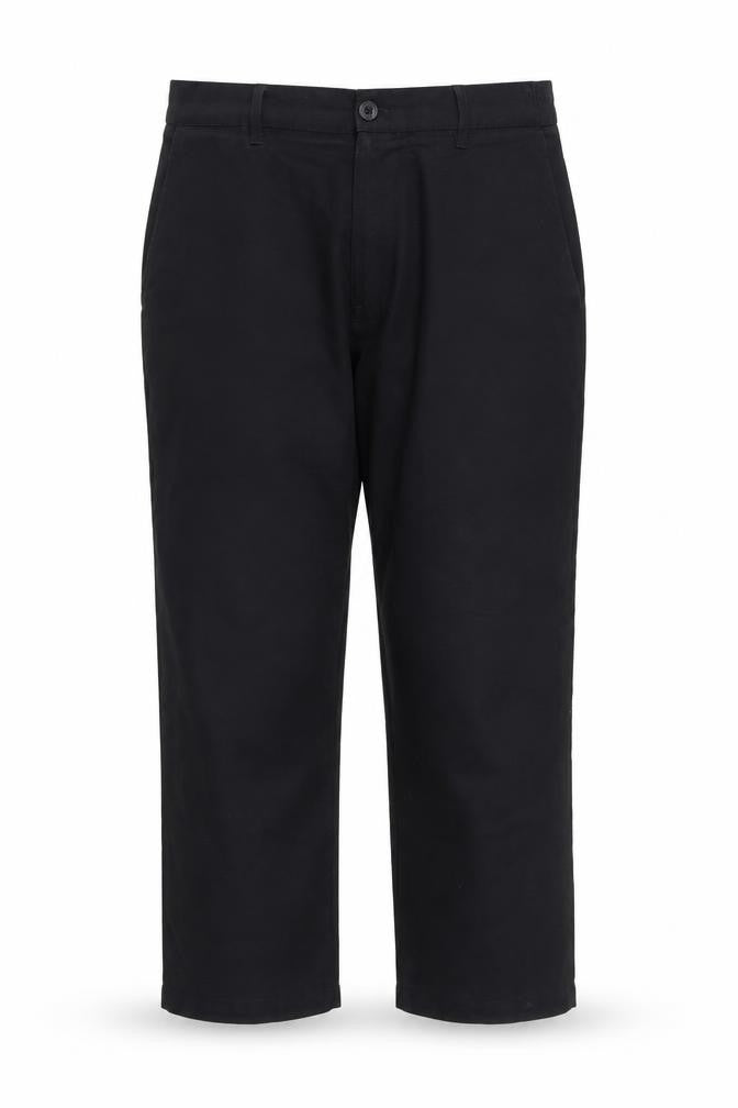 Front view of Slazenger women’s black 32w polyester chino trousers
