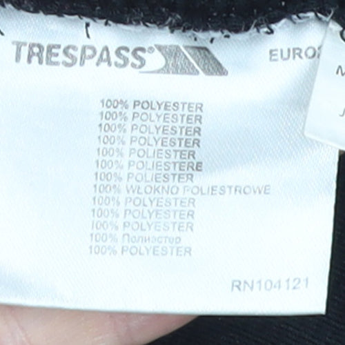 Trespass Men’s Black Fleece 1/4 Zip Pullover Sweatshirt Size S
