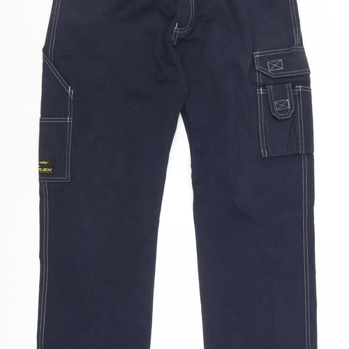 Tranemo Workwear Navy Mens Cargo Flame Resistant Trousers Size 36