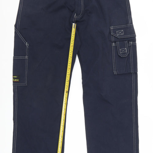 Tranemo Workwear Navy Mens Cargo Flame Resistant Trousers Size 36