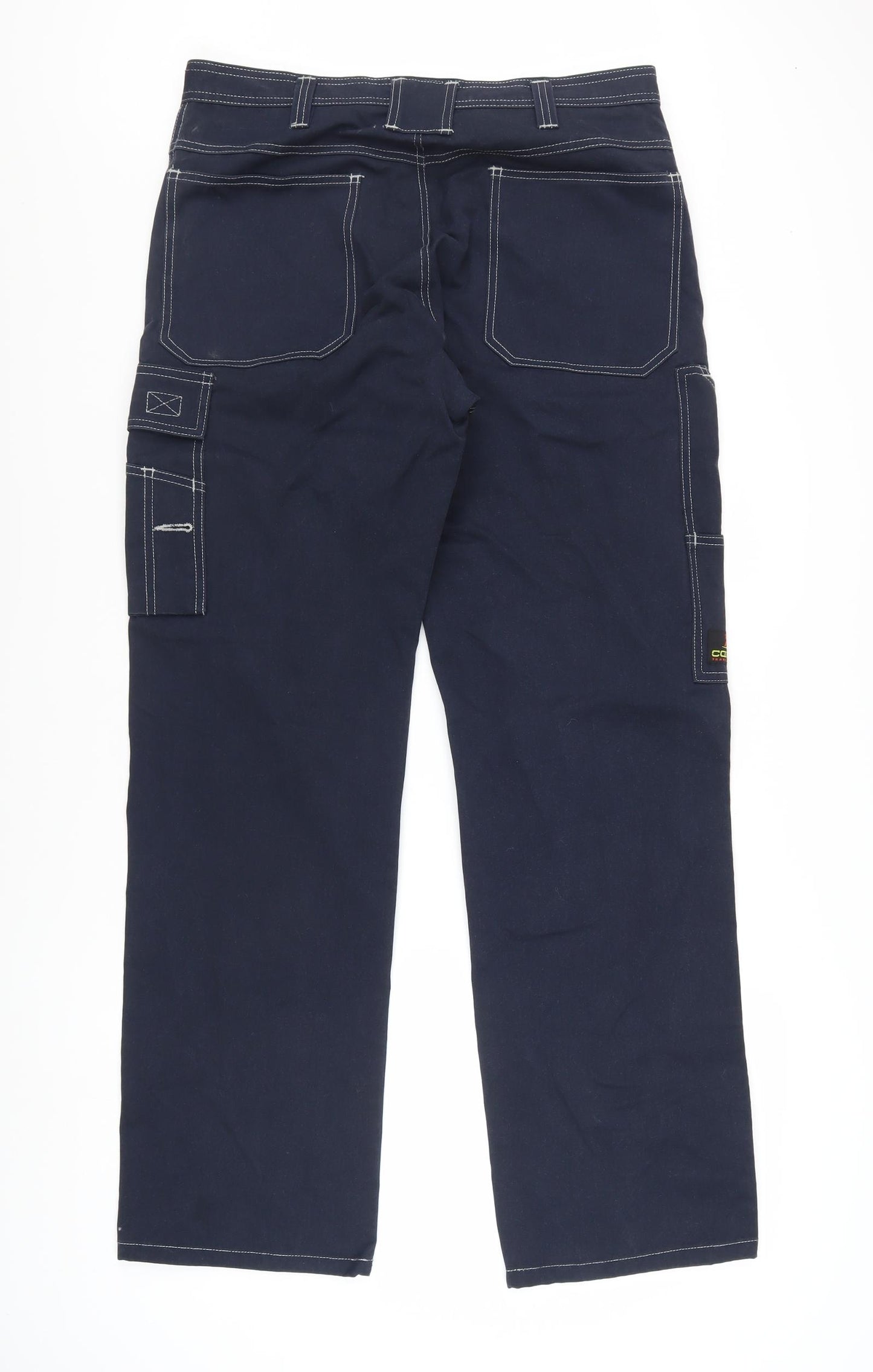 Tranemo Workwear Navy Mens Cargo Flame Resistant Trousers Size 36
