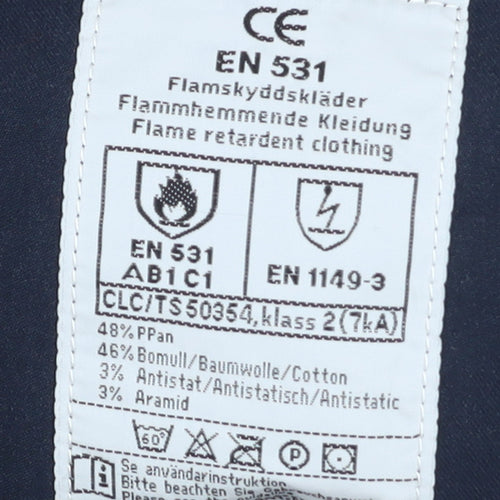 Tranemo Workwear Navy Mens Cargo Flame Resistant Trousers Size 36