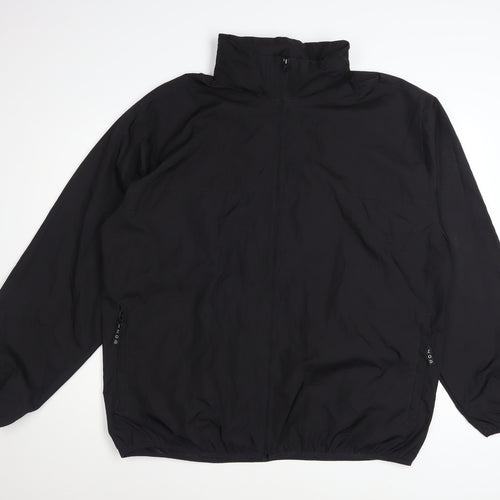 IZOD Men's Black XL Full Zip Windproof Lightweight Jacket