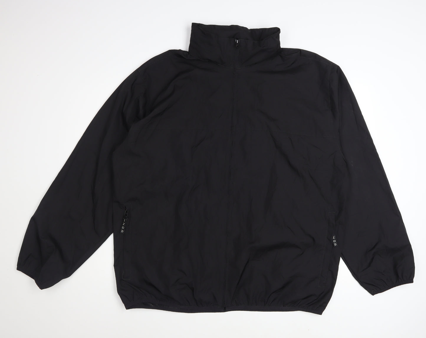 IZOD Men's Black XL Full Zip Windproof Lightweight Jacket