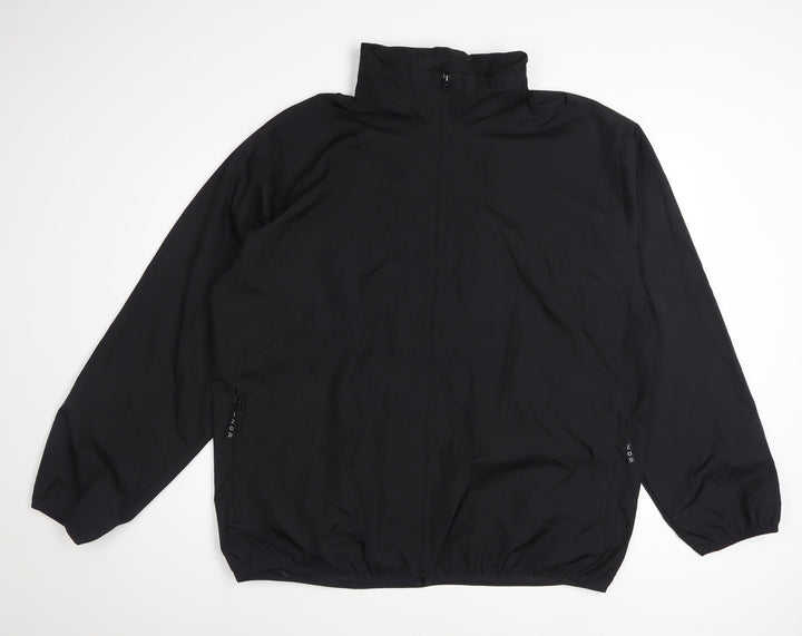 IZOD Men's Black XL Full Zip Windproof Lightweight Jacket