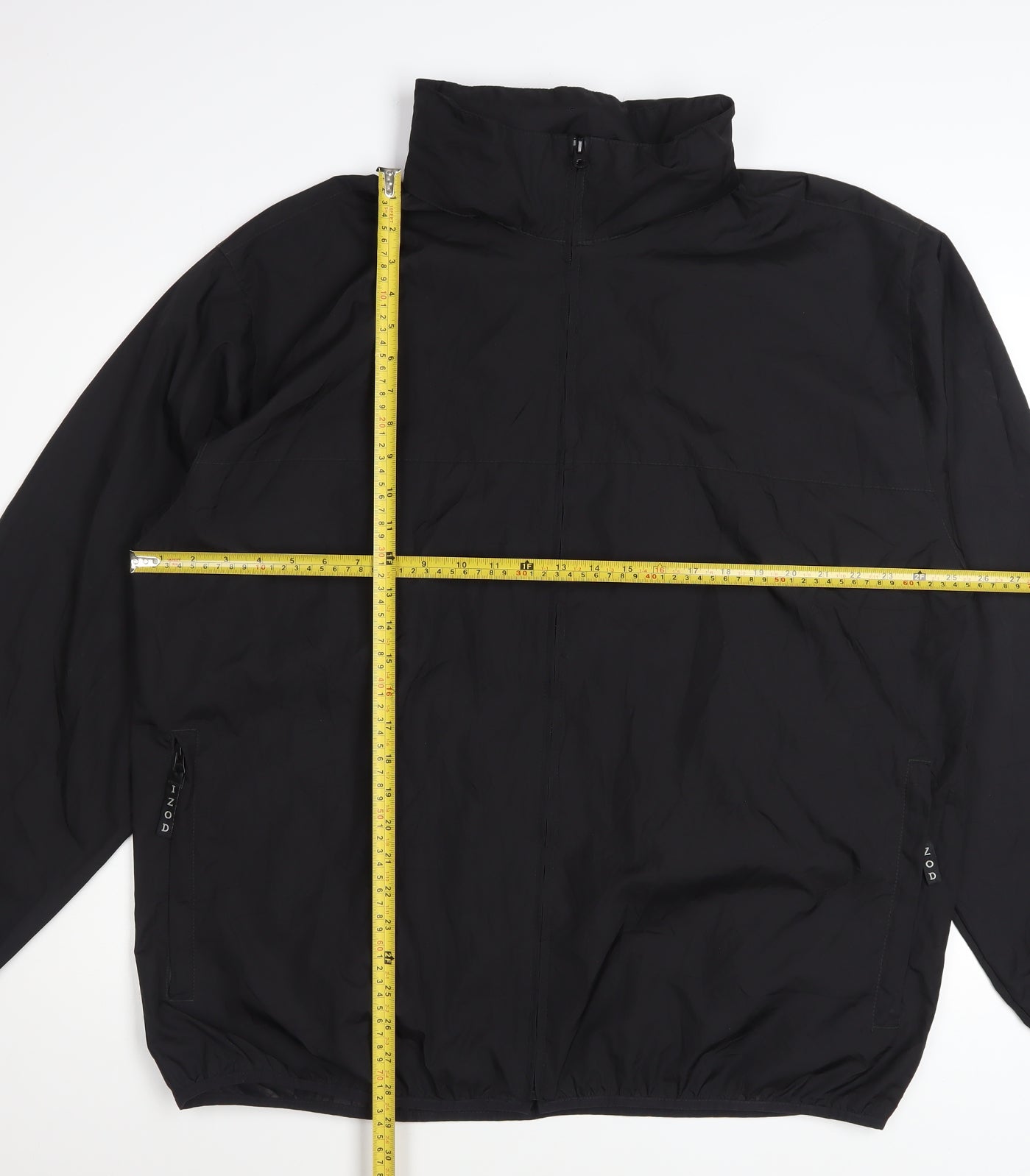 IZOD Men's Black XL Full Zip Windproof Lightweight Jacket