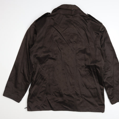 Evin Industries Men's Brown Military Style Polyester Jacket Size 46