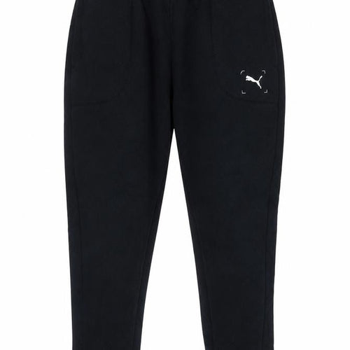 Puma Womens Black Jogger Trousers Size M Fleece Athletic Pants