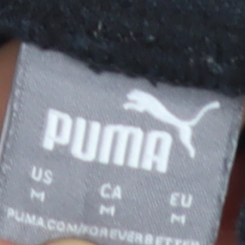 Puma Womens Black Jogger Trousers Size M Fleece Athletic Pants