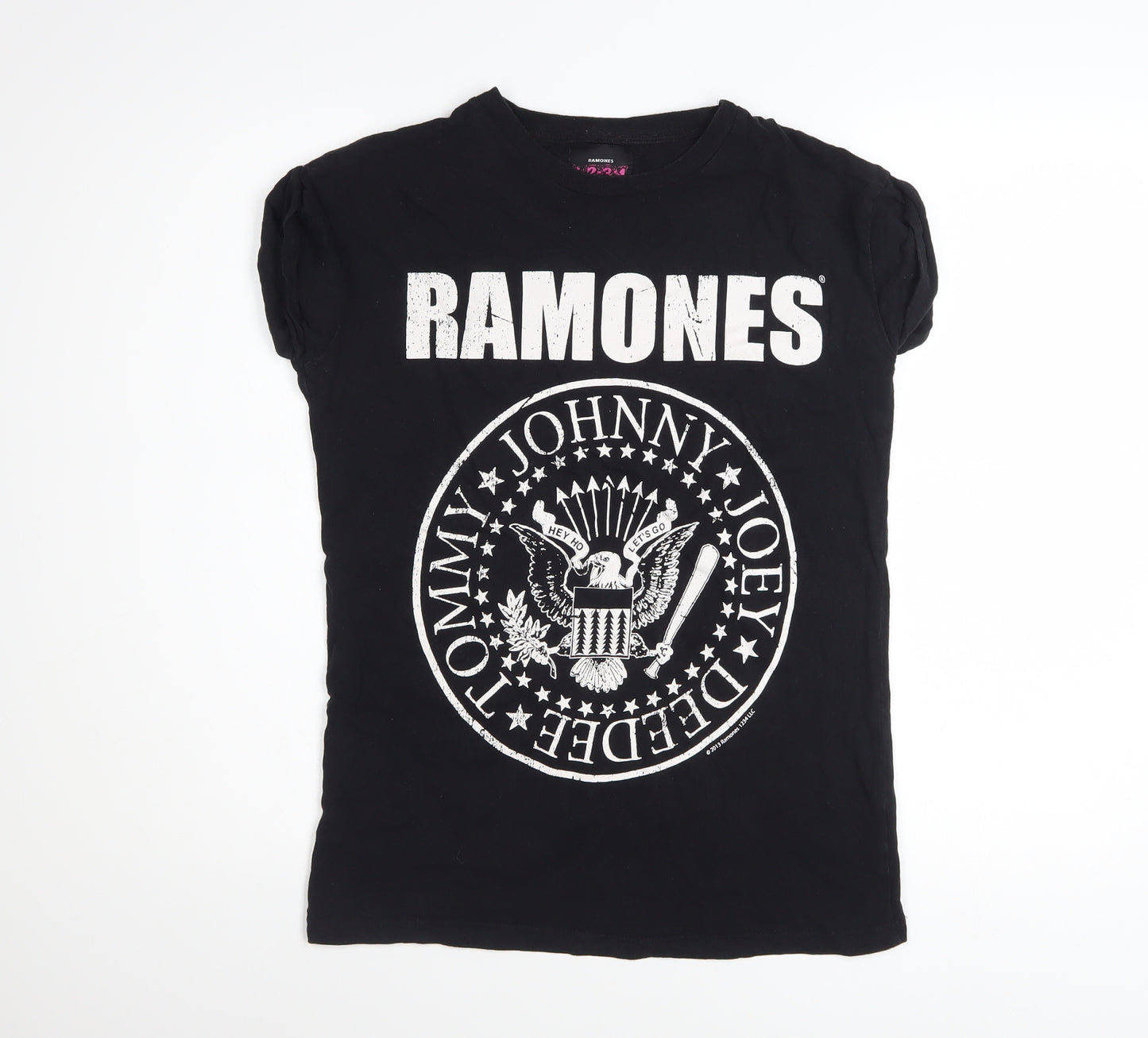 Ramones Women's Black Slim Fit Graphic T-Shirt Size 6