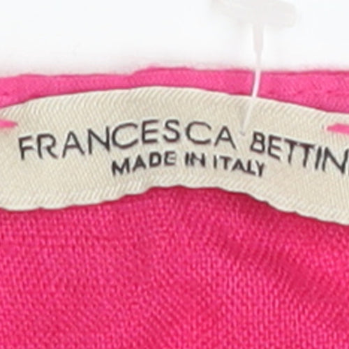 Francesca Bettini Women's Pink Linen Sleeveless Jumpsuit Size S