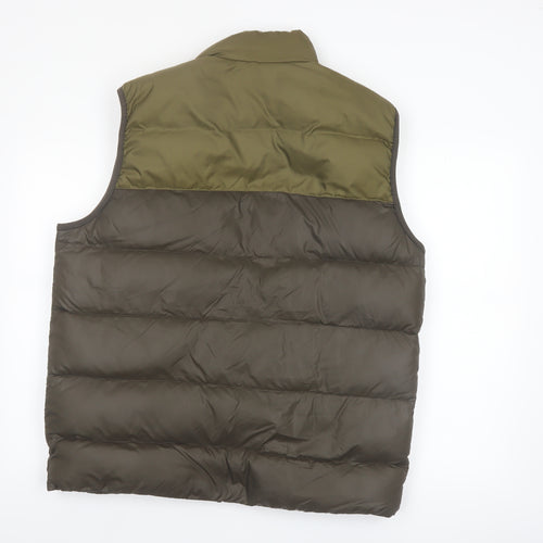 Nike Men's Green Puffer Waistcoat L Regular Outdoor Sports Vest