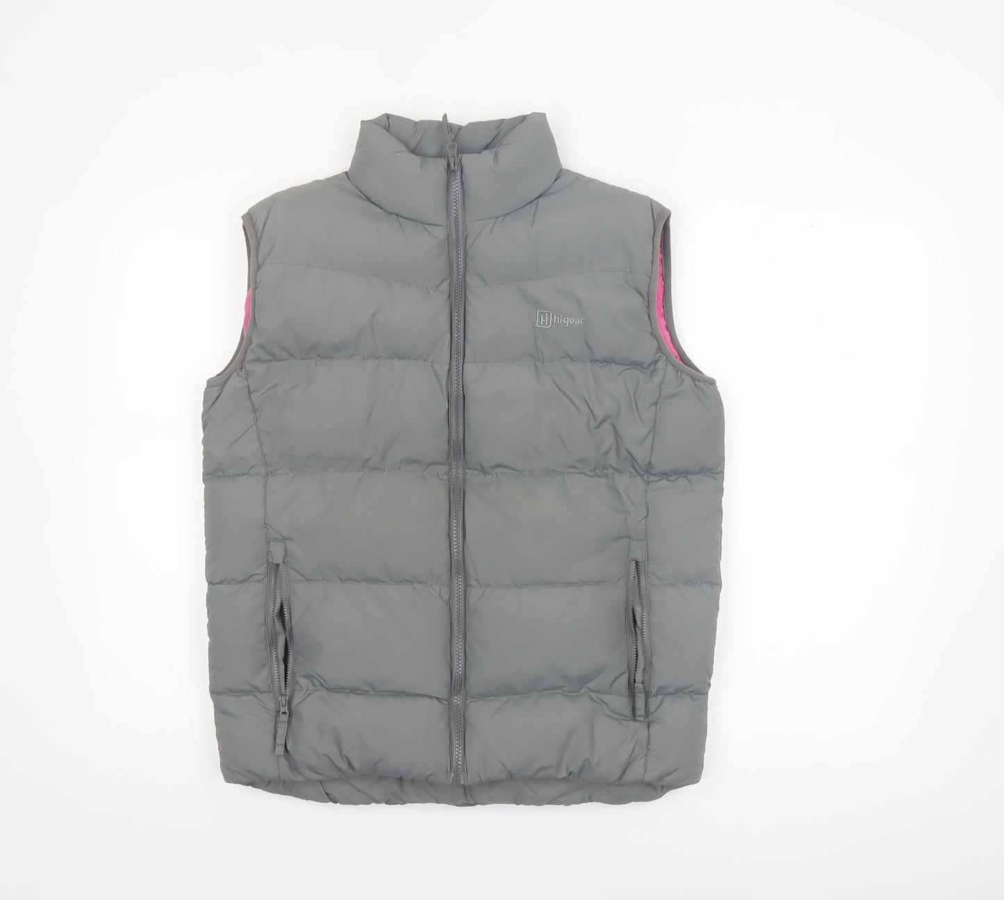 Hi Gear Women Grey Puffer Waistcoat Size 10 Insulated Outdoor Vest