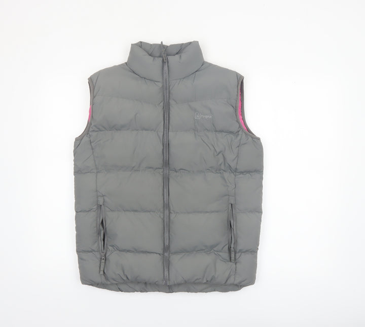 Hi Gear Women Grey Puffer Waistcoat Size 10 Insulated Outdoor Vest