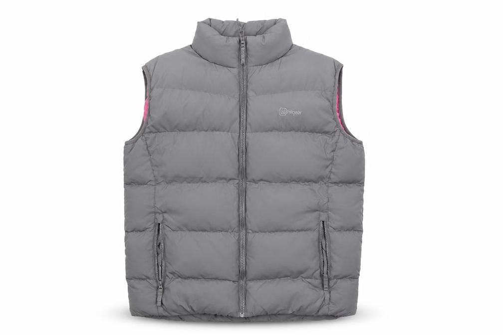 Hi Gear Women Grey Puffer Waistcoat Size 10 Insulated Outdoor Vest