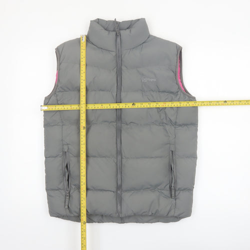 Hi Gear Women Grey Puffer Waistcoat Size 10 Insulated Outdoor Vest