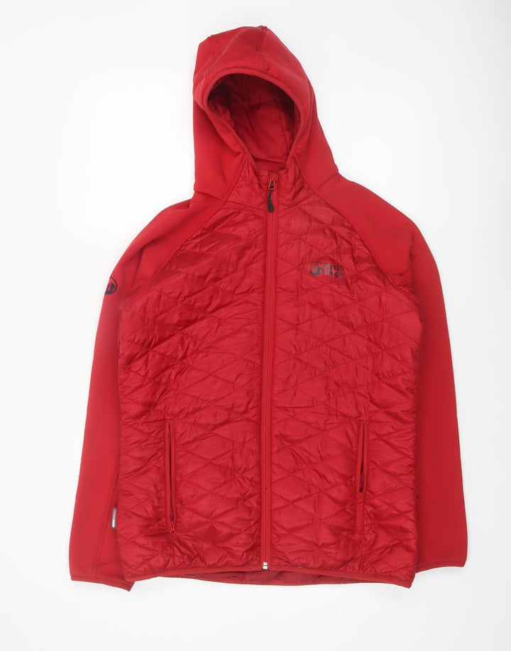 North Ridge Women Red Size 14 Hooded Puffer Softshell Jacket