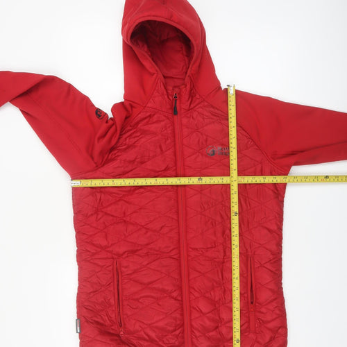 North Ridge Women Red Size 14 Hooded Puffer Softshell Jacket