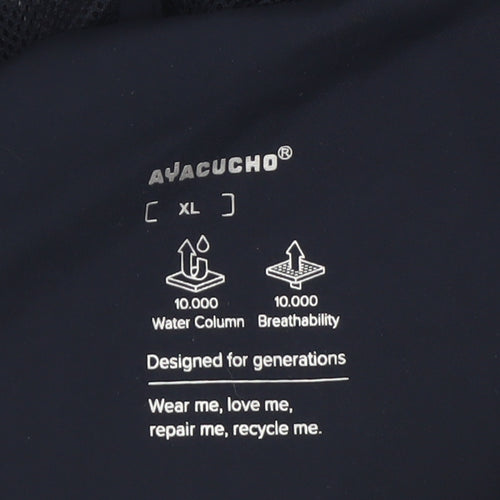 Ayacucho Men's Blue XL Waterproof Hooded Outdoor Jacket