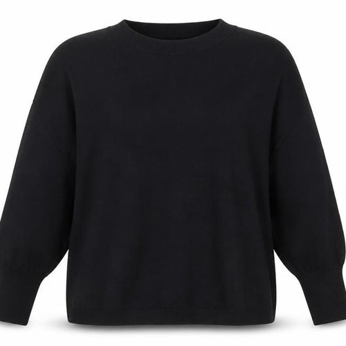 Gap Women's Black Crew Neck Cotton Blend Pullover Jumper Size L