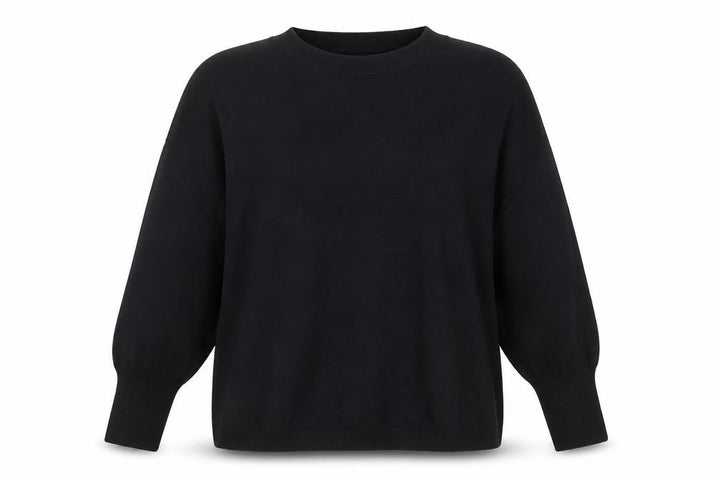 Gap Women's Black Crew Neck Cotton Blend Pullover Jumper Size L