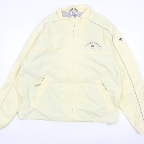 North Sails Men's Yellow XL Windbreaker Jacket Lightweight Casual