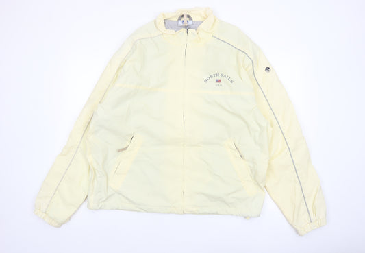 North Sails Men's Yellow XL Windbreaker Jacket Lightweight Casual