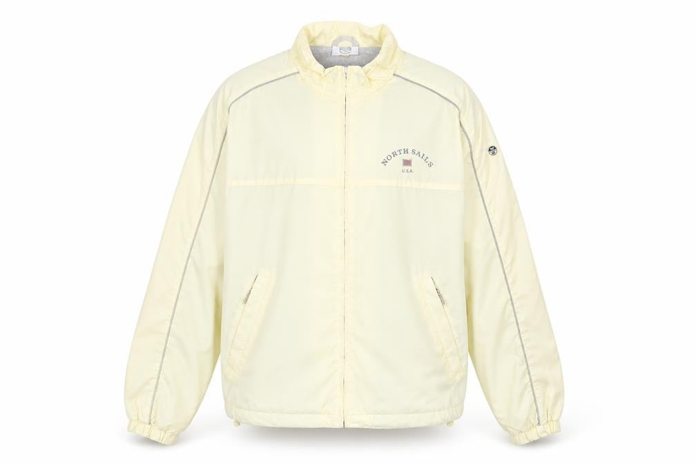Front view of North Sails Men's Yellow XL Windbreaker Jacket Lightweight Casual