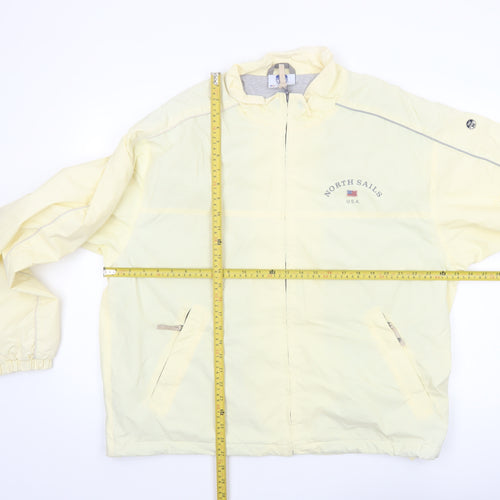 North Sails Men's Yellow XL Windbreaker Jacket Lightweight Casual