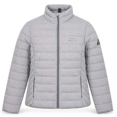 Jack Wills Womens Grey Puffer Jacket Size 12 Regular Fit