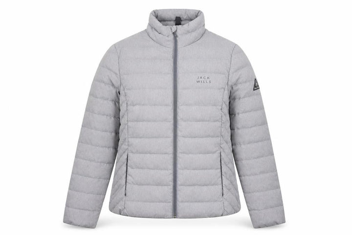 Jack Wills Womens Grey Puffer Jacket Size 12 Regular Fit