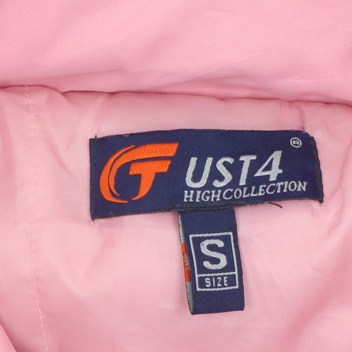 UST4 High Collection Women's Pink Ski Jacket Size S Hooded
