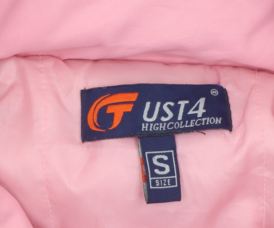 UST4 High Collection Women's Pink Ski Jacket Size S Hooded