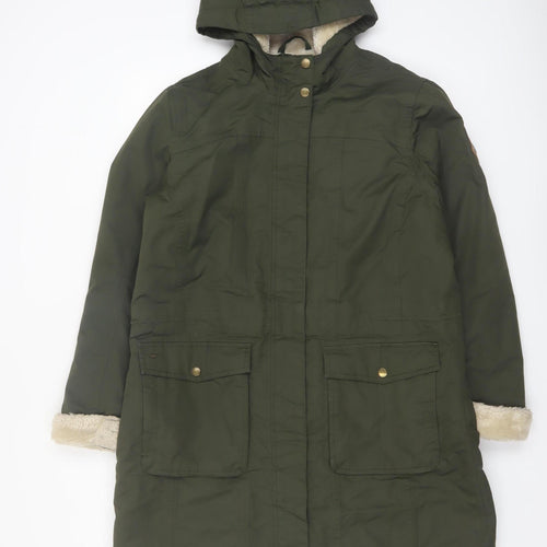 Regatta Women's Green Parka Coat UK 16 Hooded Winter Warm Water Resistant