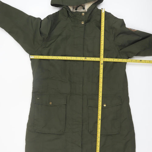 Regatta Women's Green Parka Coat UK 16 Hooded Winter Warm Water Resistant